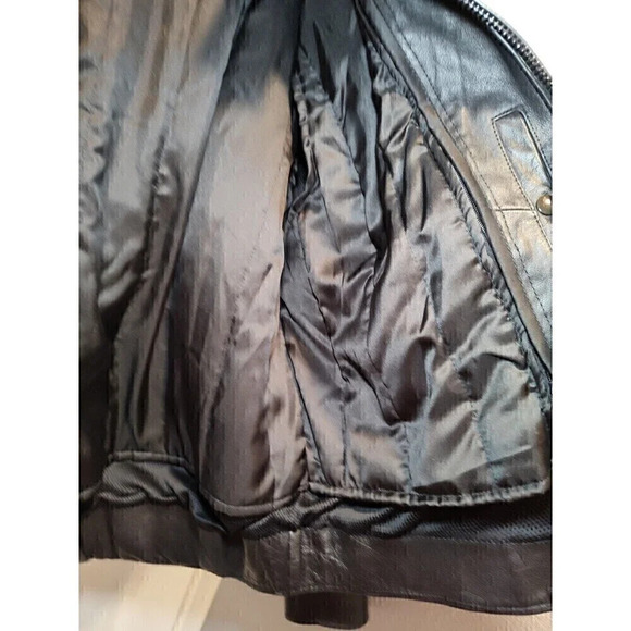 MOB Classic Series Black Leather Motorcycle Jacket Size 48 with removable lining - Picture 13 of 16